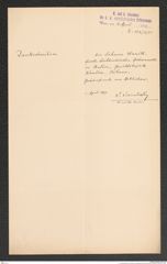 k.k. naturhistorisches Hofmuseum, Intendanzakten 1885-1896 (Hauer), Aktenzahl Z.254/1891, Seite 1